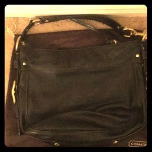 EUC Black Leather Coach Purse
